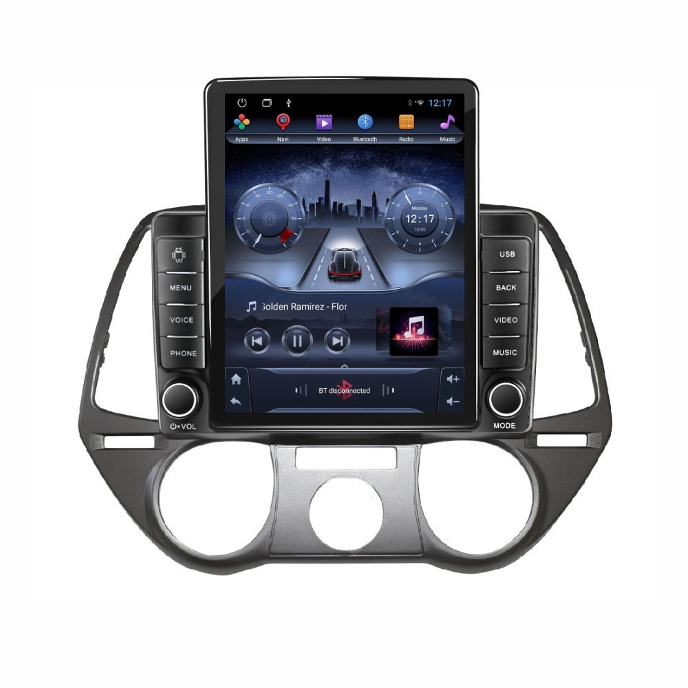 Navigatie dedicata cu Android Hyundai i20 2008 - 2012, clima manuala, 2GB RAM, Radio GPS Dual Zone, Touchscreen IPS 9.7" HD tip Tesla, Internet Wi-Fi, Bluetooth, MirrorLink, USB