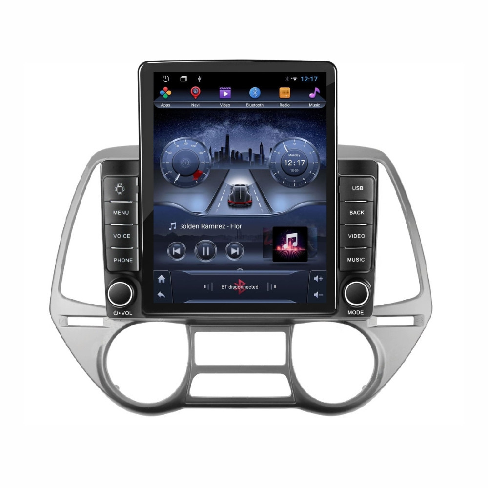 Navigatie dedicata cu Android Hyundai i20 2008 - 2012, clima automata, 2GB RAM, Radio GPS Dual Zone, Touchscreen IPS 9.7" HD tip Tesla, Internet Wi-Fi, Bluetooth, MirrorLink, USB