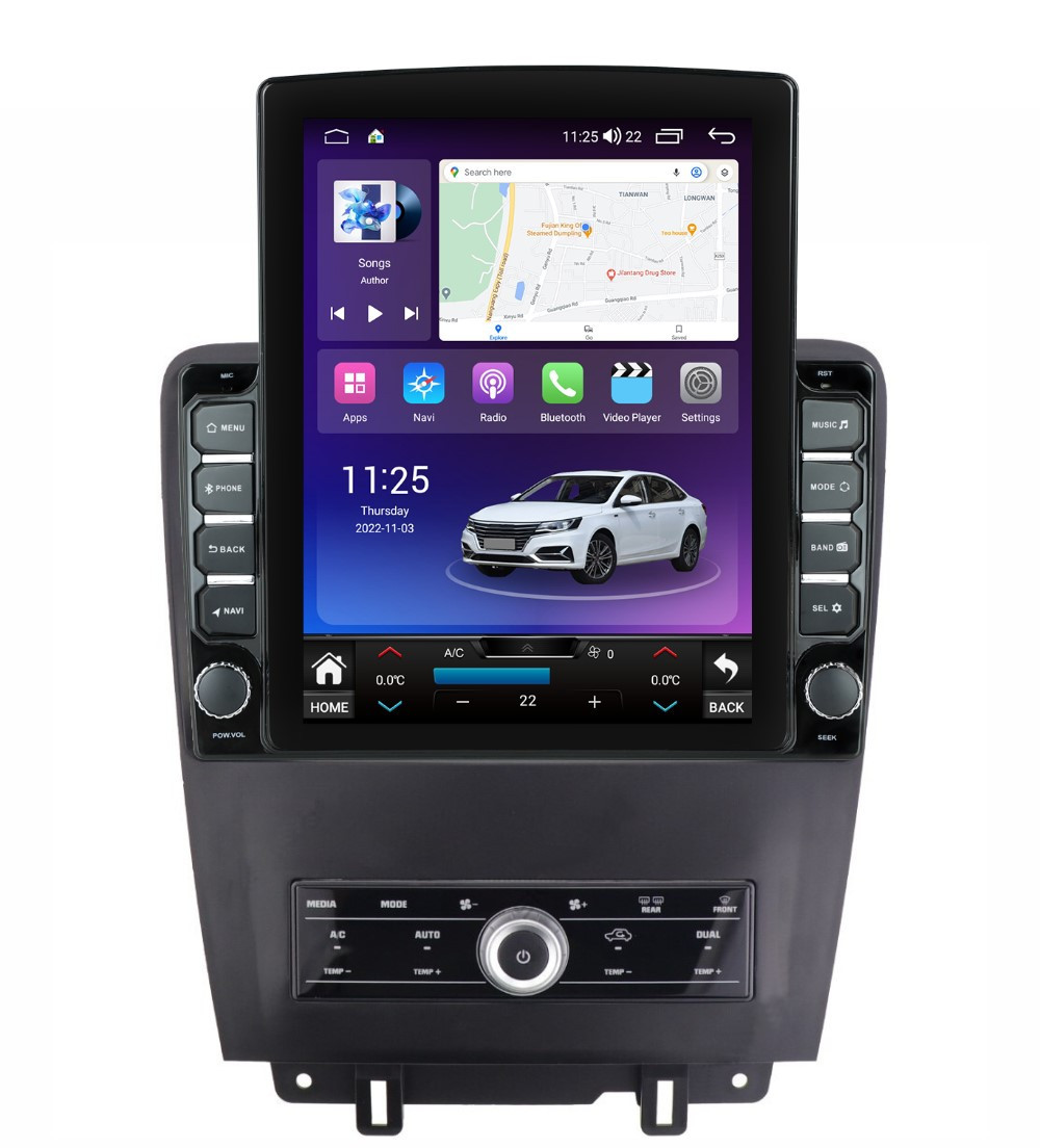 Navigatie dedicata cu Android Ford Mustang 2009 - 2014, 4GB RAM, Radio GPS Dual Zone, Touchscreen IPS 9.7" HD tip Tesla, Internet Wi-Fi si slot SIM 4G, Bluetooth, MirrorLink, USB