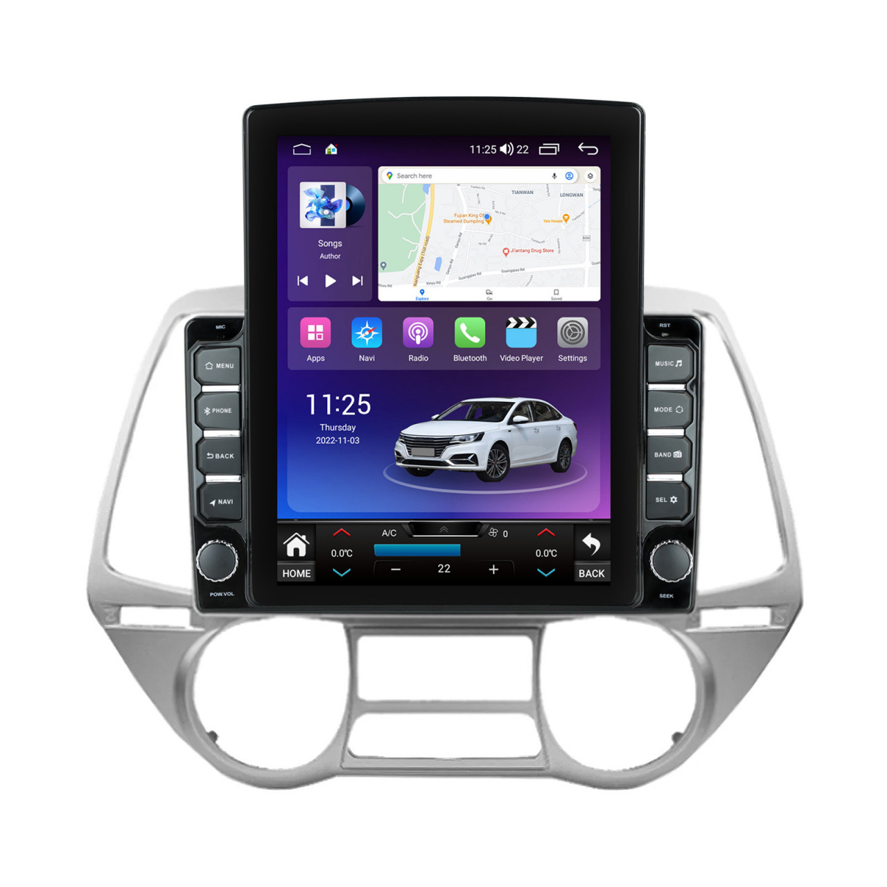 Navigatie dedicata cu Android Hyundai i20 2008 - 2012, clima automata, 4GB RAM, Radio GPS Dual Zone, Touchscreen IPS 9.7" HD tip Tesla, Internet Wi-Fi si slot SIM 4G, Bluetooth, MirrorLink, USB