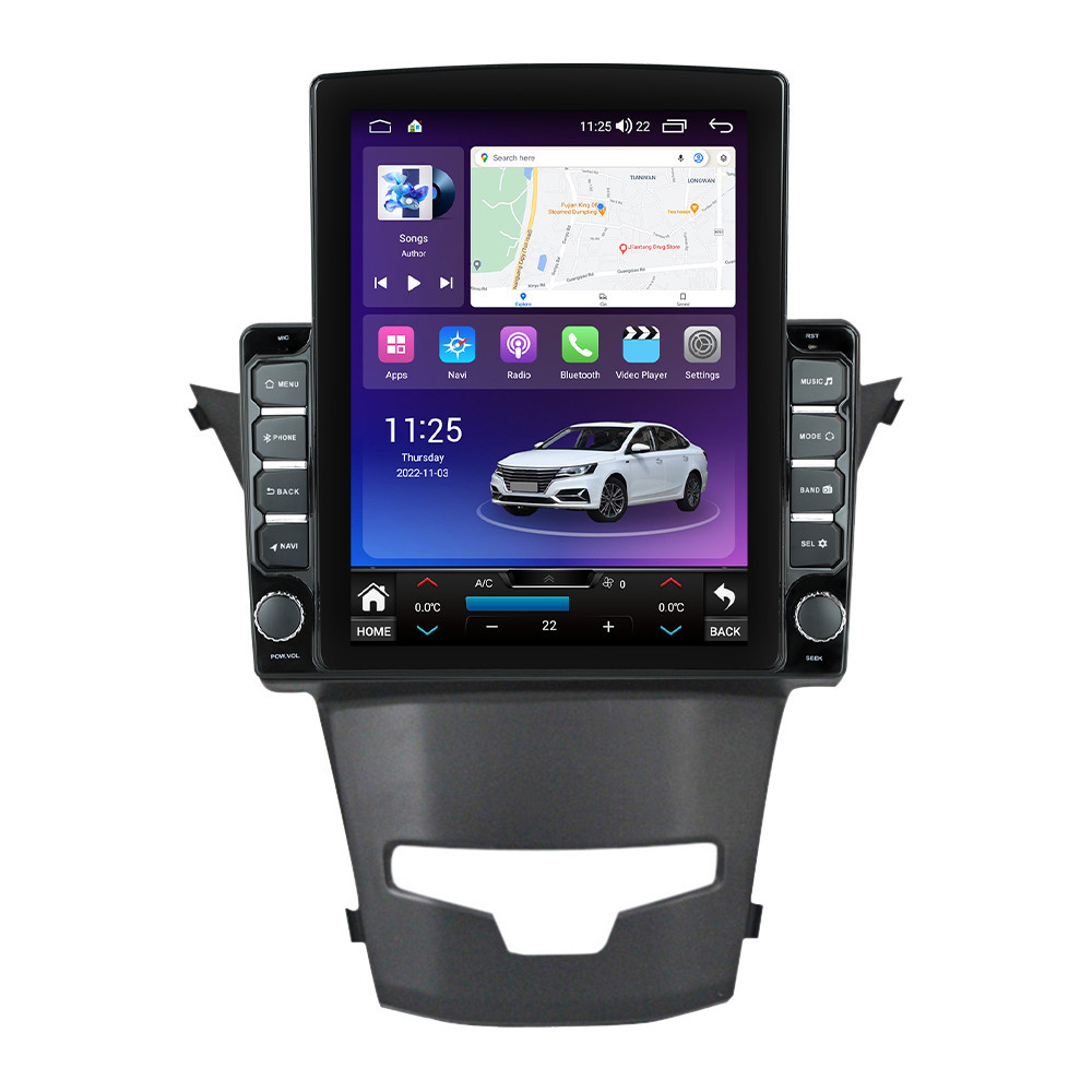 Navigatie dedicata cu Android Ssangyong Korando 2013 - 2019, 4GB RAM, Radio GPS Dual Zone, Touchscreen IPS 9.7" HD tip Tesla, Internet Wi-Fi si slot SIM 4G, Bluetooth, MirrorLink, USB