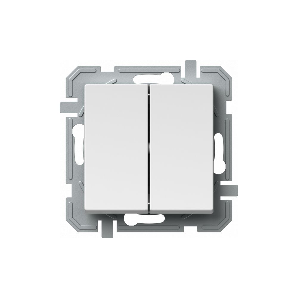 Intrerupator dublu Tem Logiq, alb, 10 A x 250 V