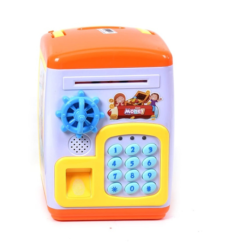 Pusculita interactiva MoneySave tip seif cu cifru (Culoare produse: Alb)