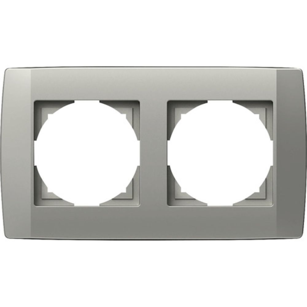 Rama decorativa dubla TEM, Logiq, 2 module, PVC, titan