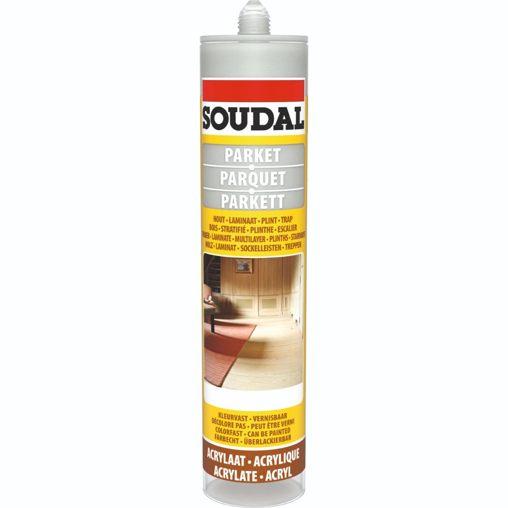 Chit acrilic pentru parchet, Soudal, gri inchis, 280 ml