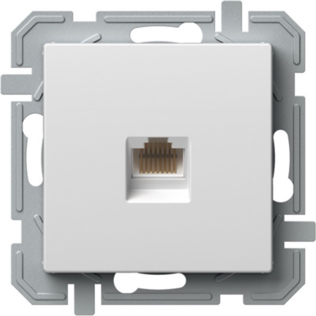 Priza date TEM CAT5E KS RJ45 8/8, alb polar, 71 x 71 x 38 mm
