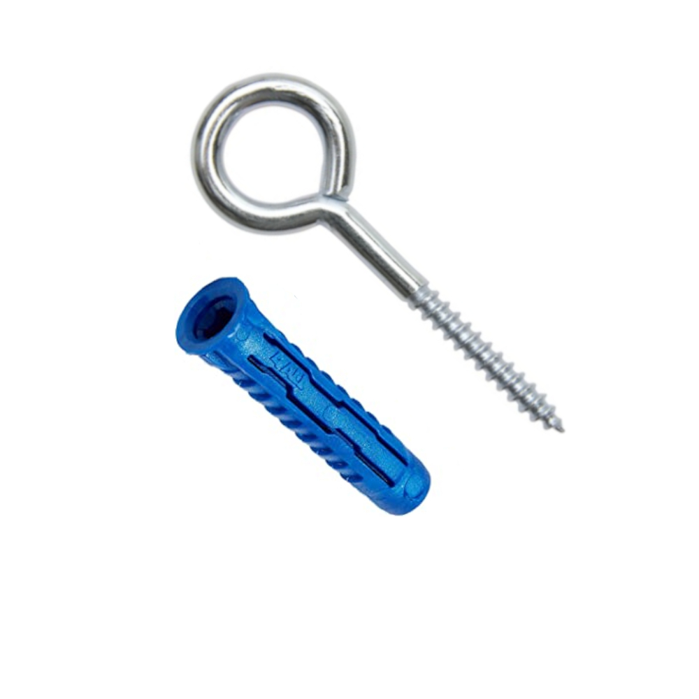 Diblu universal cu surub RawlPlug 4All, cap tip ochi, nylon, 8 x 40 mm, 8 bucati