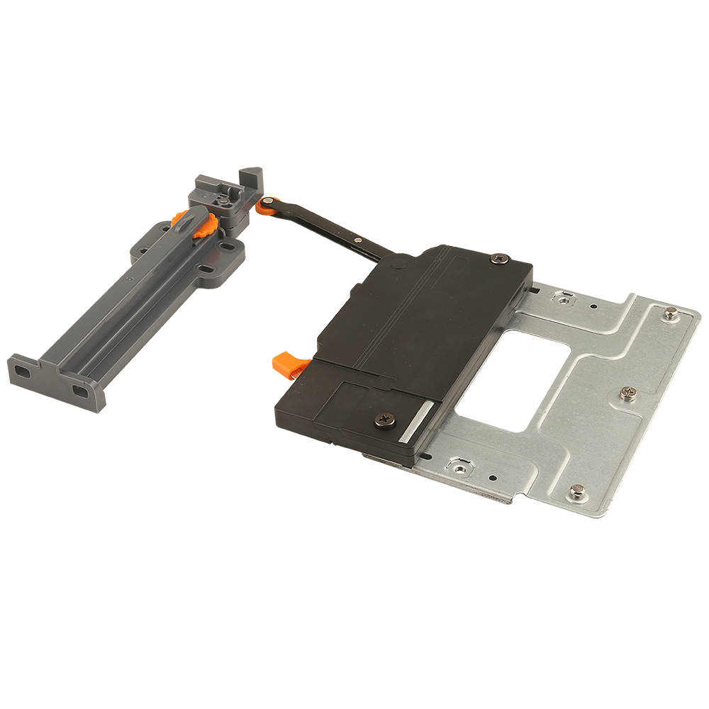 Kit One Touch, functii push to open si soft close, pentru glisiera OT, otel zincat, front 350-600mm