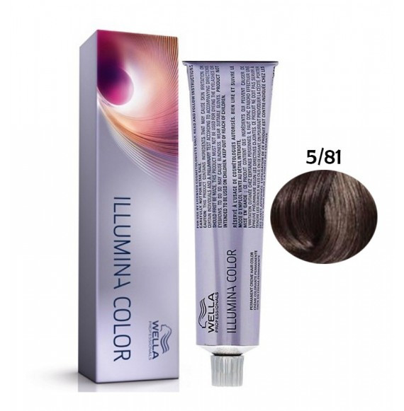 Vopsea de par permanenta Wella Professionals Illumina Color 5/81