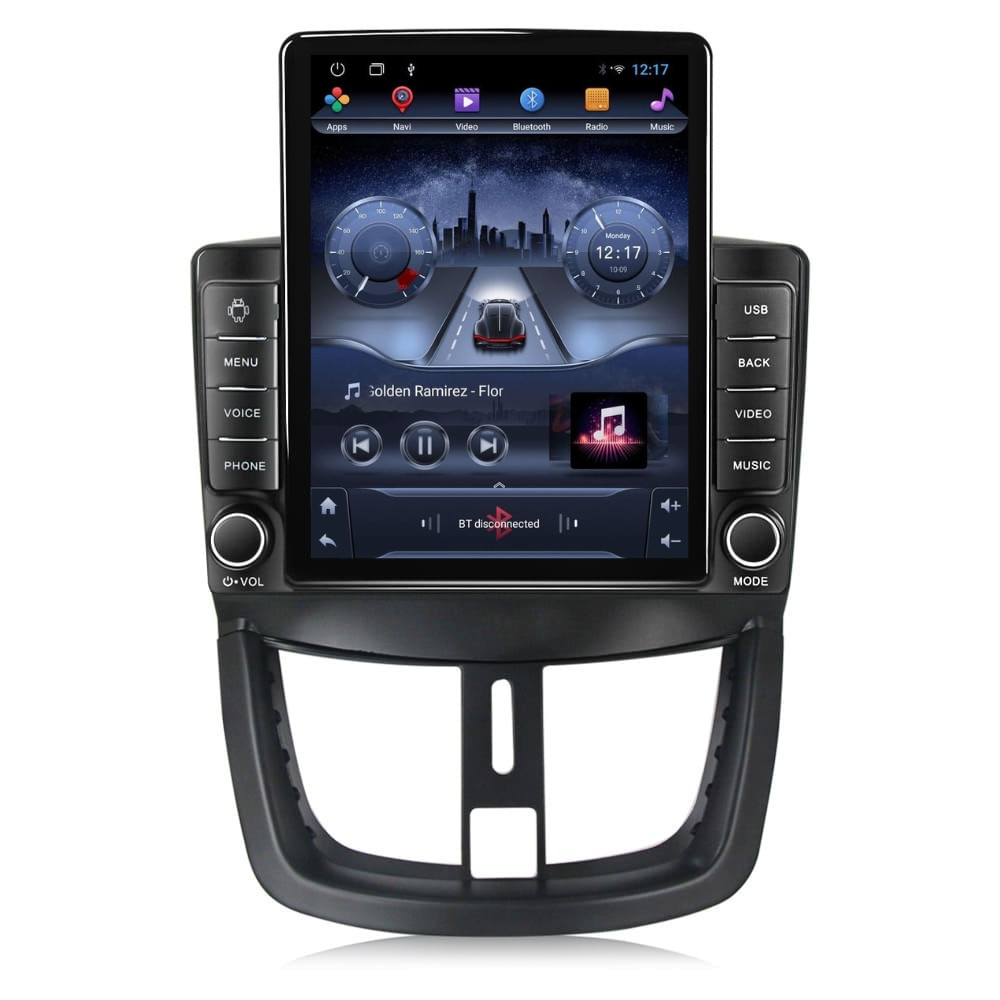 Navigatie dedicata cu Android Peugeot 206+ 2009 - 2014, 2GB RAM, Radio GPS Dual Zone, Touchscreen IPS 9.7" HD tip Tesla, Internet Wi-Fi, Bluetooth, MirrorLink, USB