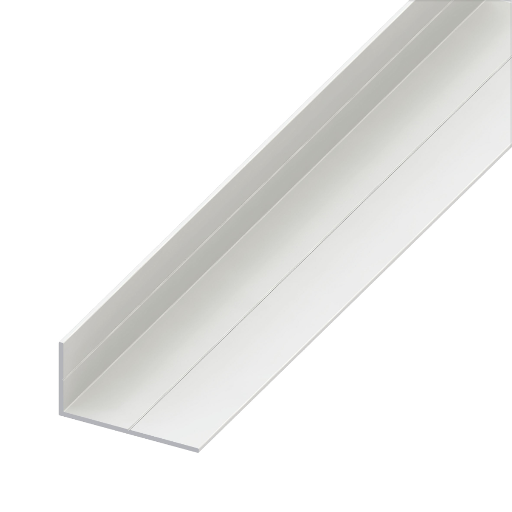 Profil L PVC alb, 23.5 x 43.5 x 1.5 mm, 1 m