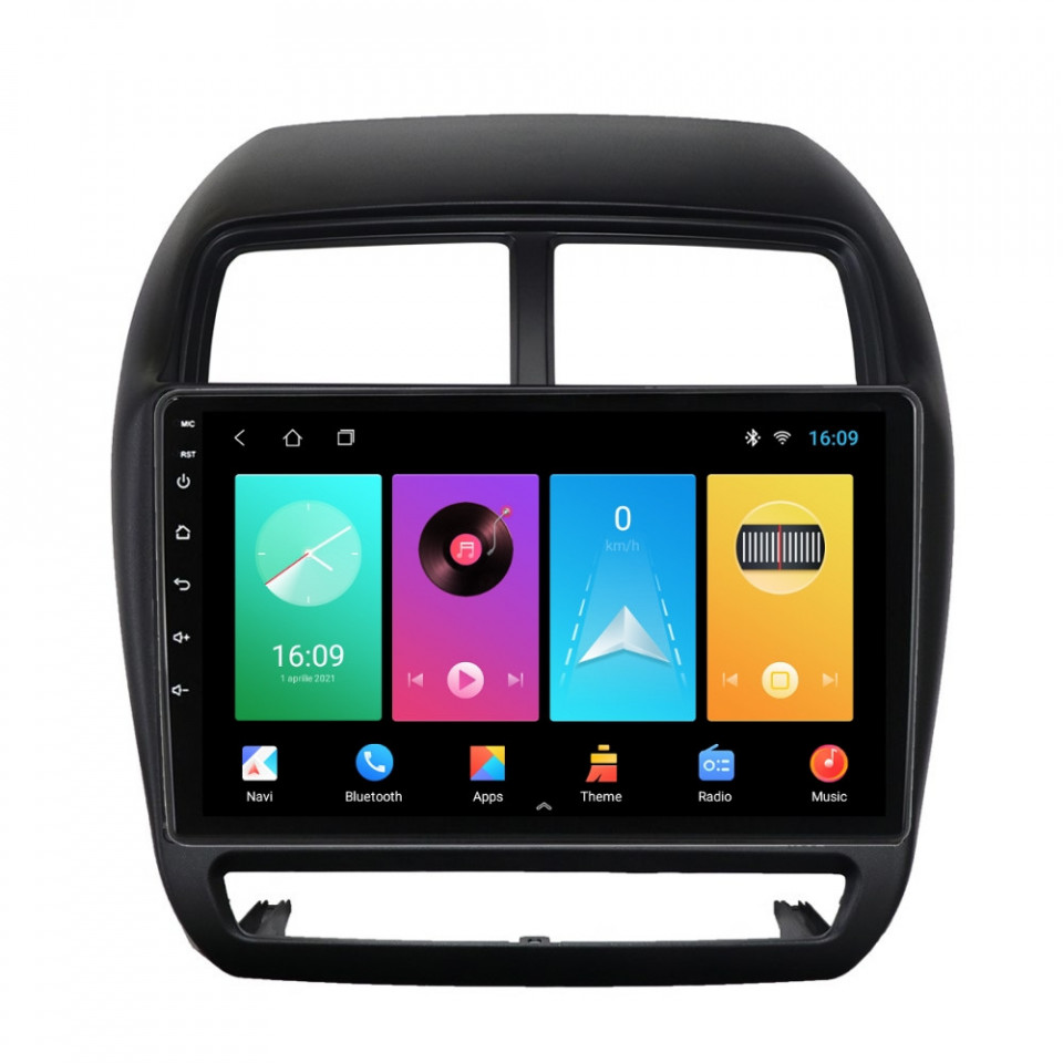 Navigatie dedicata cu Android Mitsubishi ASX 2016 - 2019, 2GB RAM, Radio GPS Dual Zone, Display HD IPS 9" Touchscreen, Internet Wi-Fi, Bluetooth, MirrorLink, USB