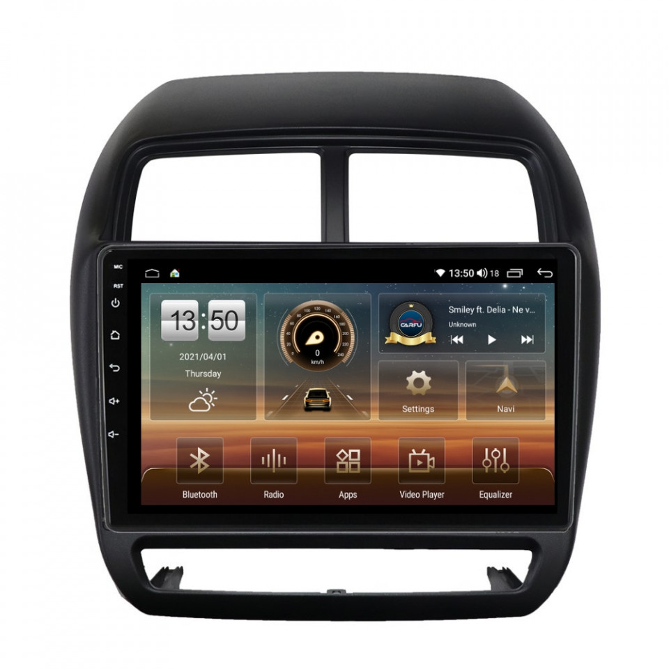 Navigatie dedicata cu Android Mitsubishi ASX 2016 - 2019, 4GB RAM, Radio GPS Dual Zone, Display HD QLED 9" Touchscreen, Internet Wi-Fi si slot SIM 4G, Bluetooth, MirrorLink, USB