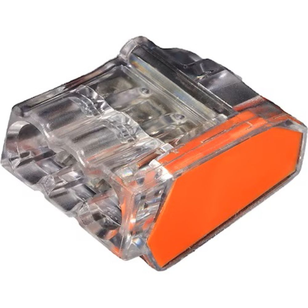 Connector de trecere Plug in Strohm, diametru 2.5 mmp, 3 poli, rosu transparent, 10 bucati
