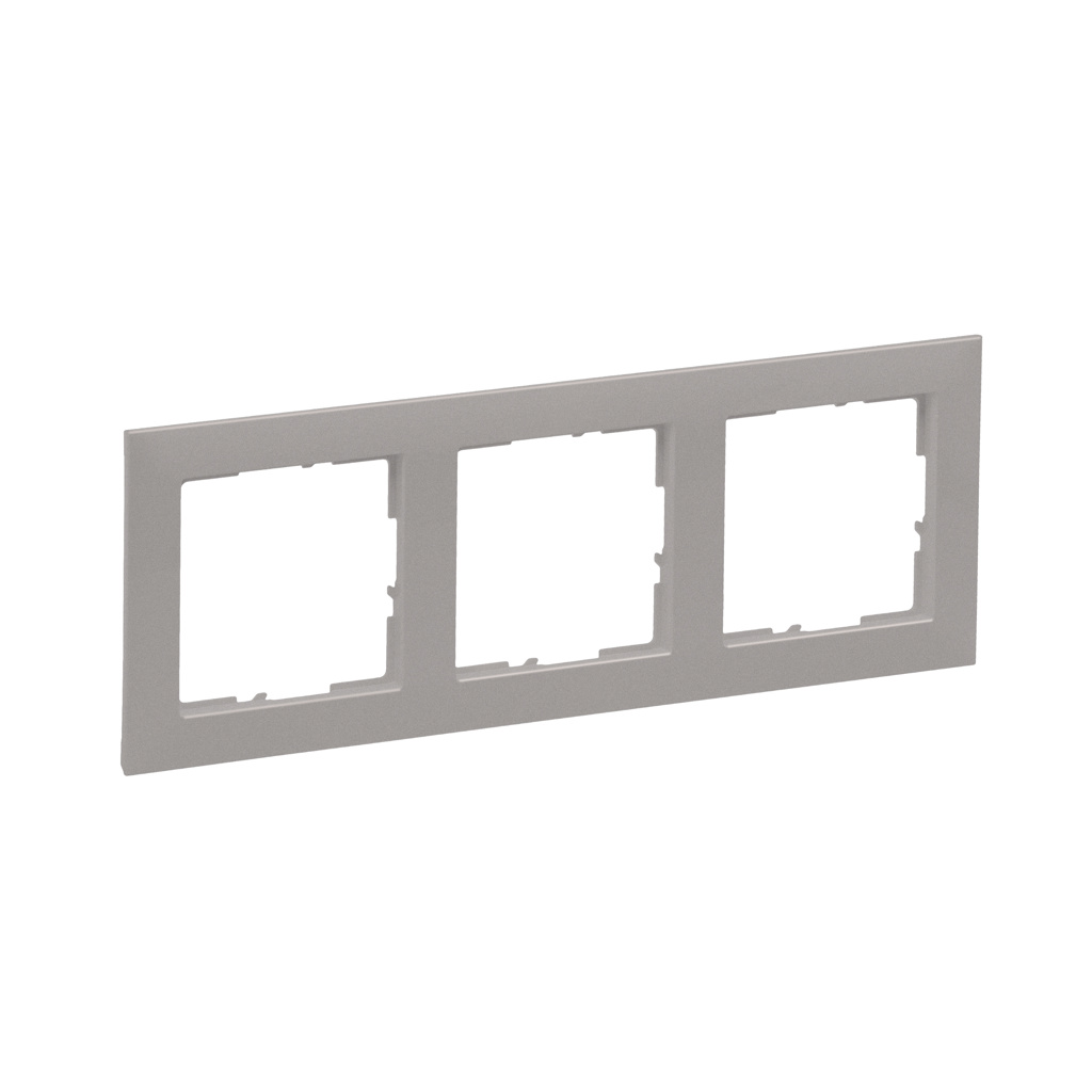 Rama de aparataj Legrand, New Suno, 3 module, PVC, sampanie