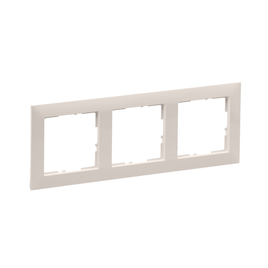 Rama de aparataj Legrand New Suno, 3 module, PVC, bej