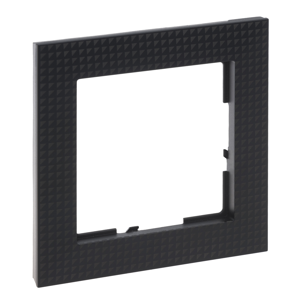 Rama de aparataj Legrand, New Suno, 1 modul, plastic, negru cadrilat