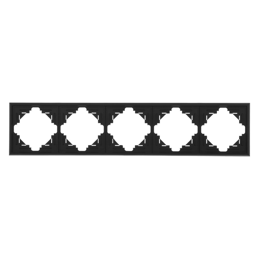 Rama de aparataj Legrand New Suno, 5 module, PVC, negru