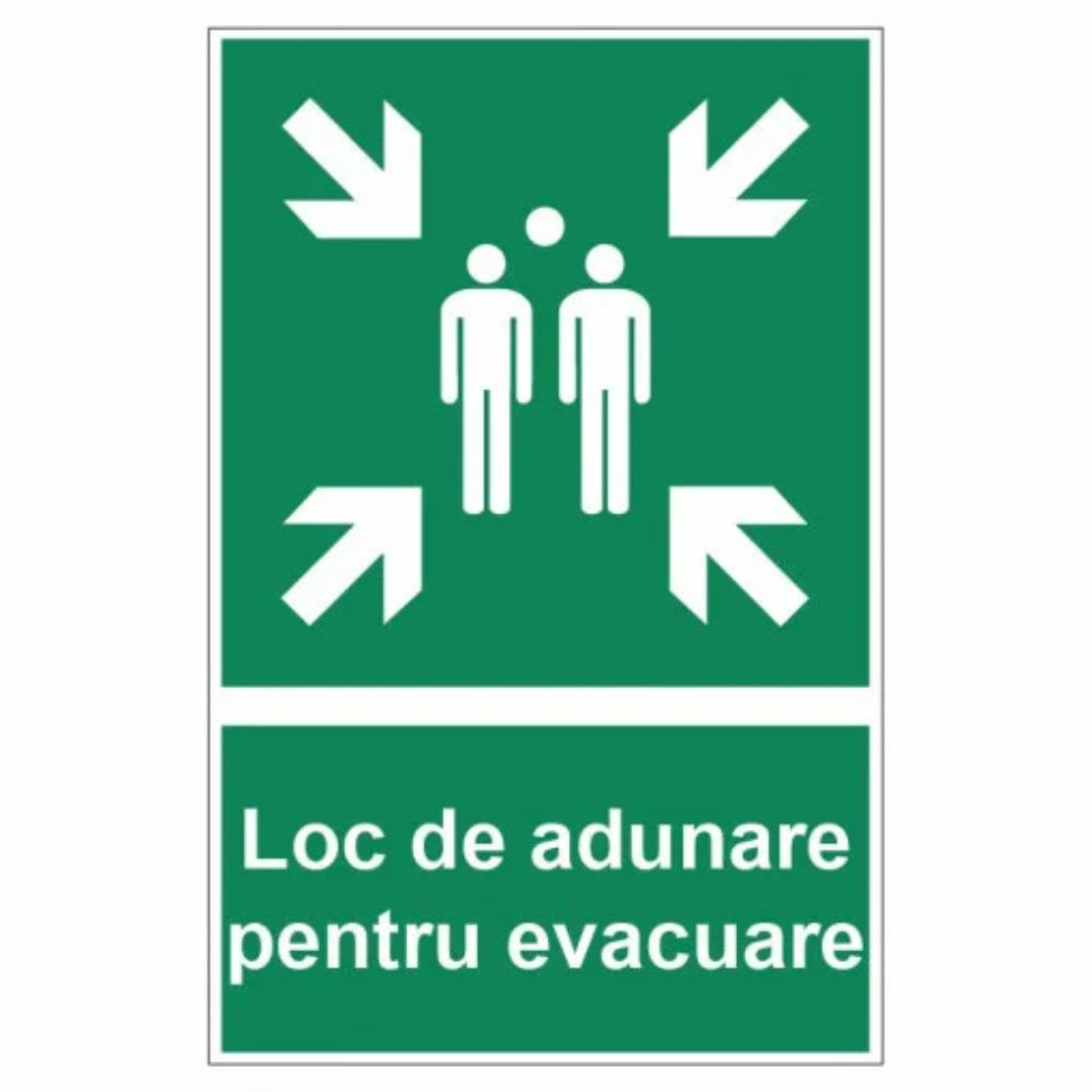 Semn loc de adunare in caz de urgenta A5, 15 x 20 cm