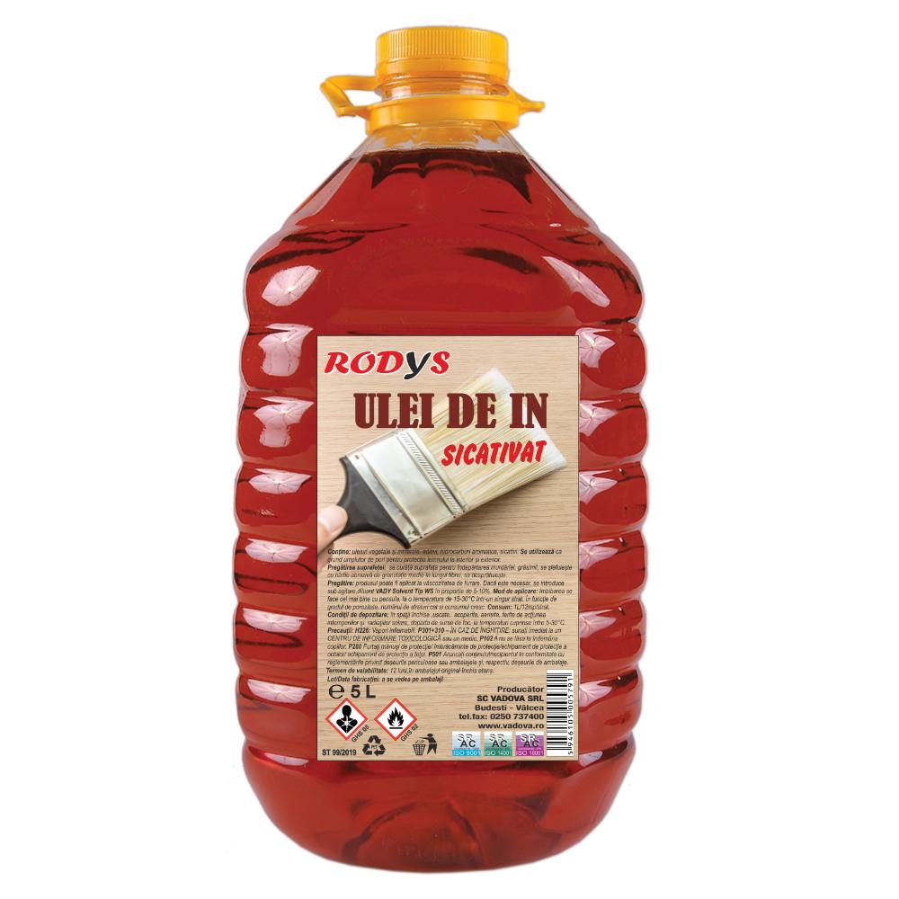 Ulei de in sicativat Rodys, brun roscat, 10 l