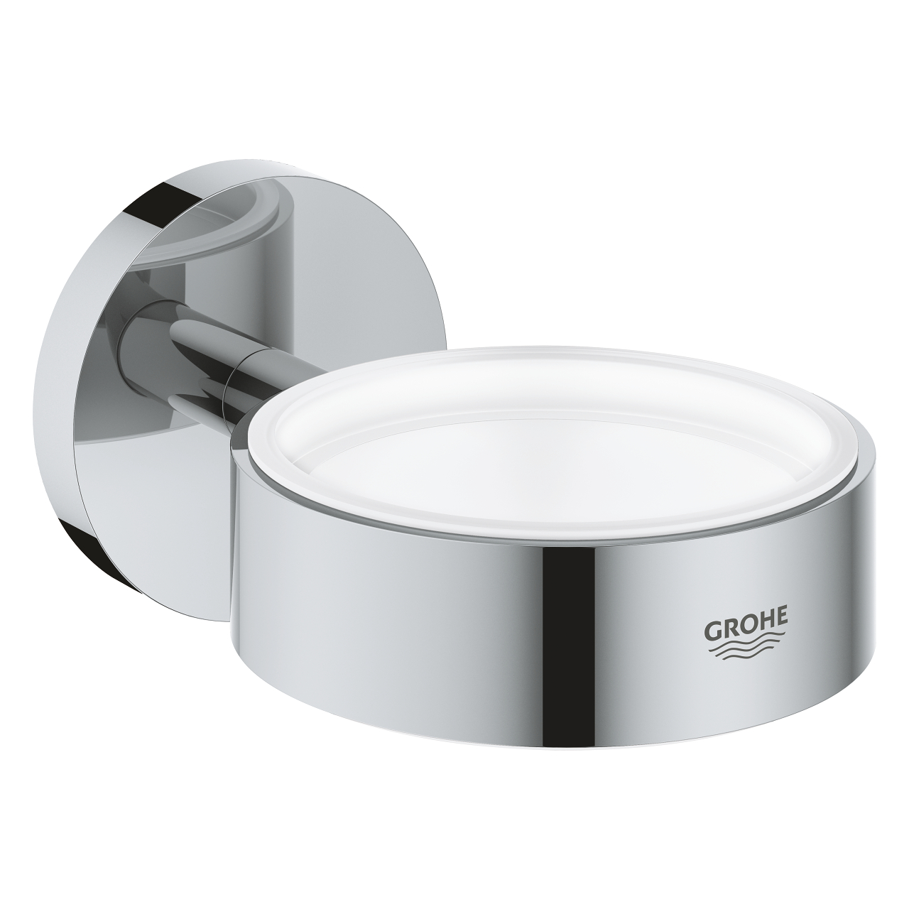 Suport baie Grohe Essentials, metal, cromat, 7.2 x 10.2 x 5.4 cm