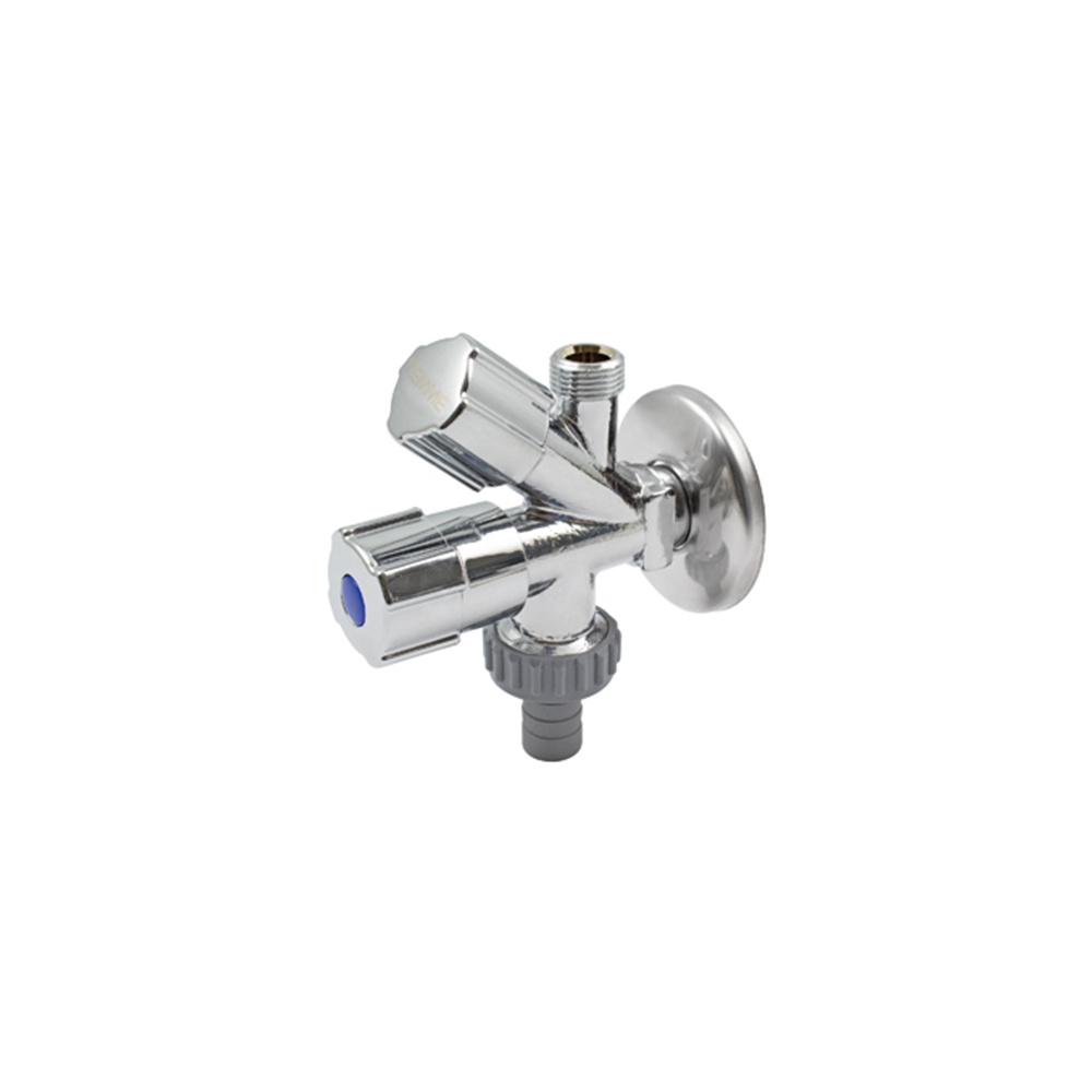 Robinet coltar mixt Tiemme, filet interior-exterior, alama,crom, 1/2 x 3/4 x 3/8