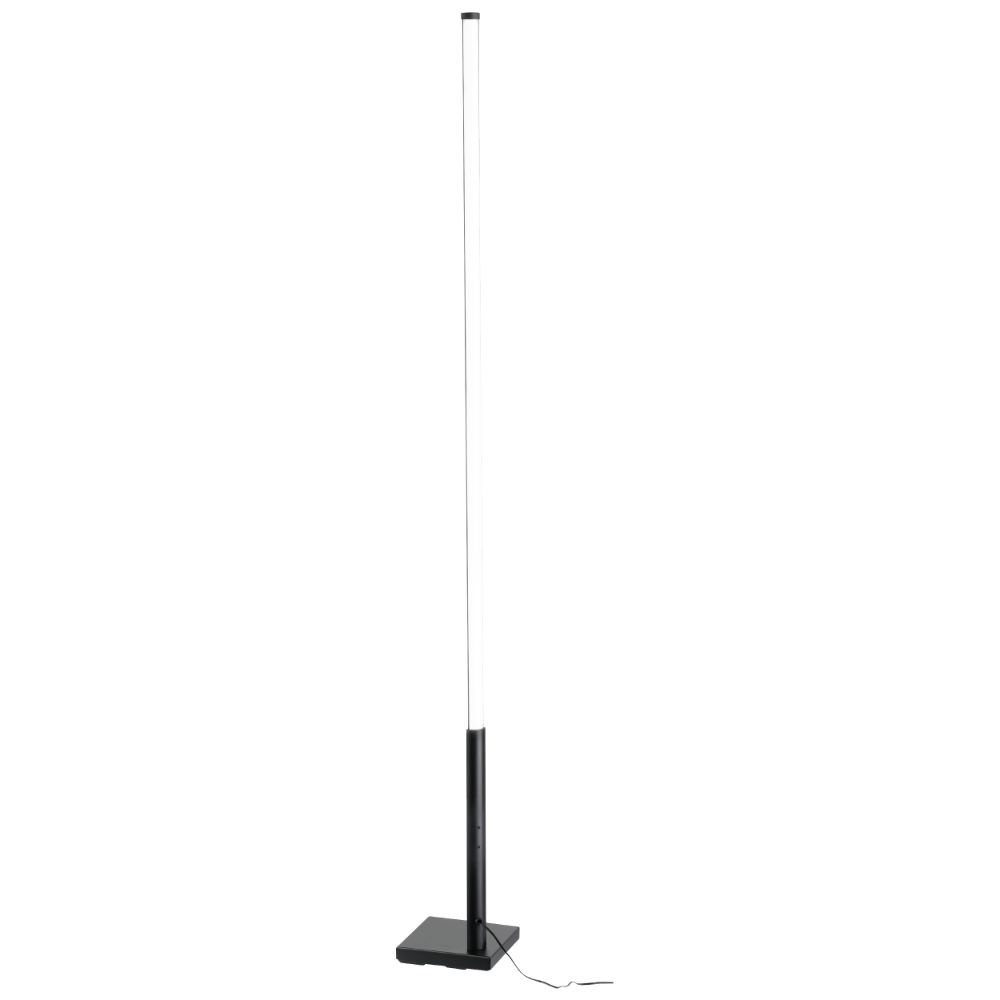 Lampadar Picacha, LED, aluminiu si otel, negru, 14 W, 20 x 20 x 150 cm