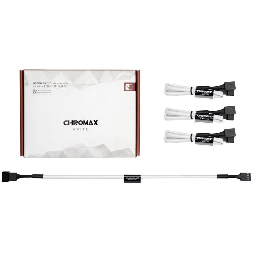 Set 4 Cabluri Prelungitor Ventilator NA-SEC1 Chromax Alb/Negru