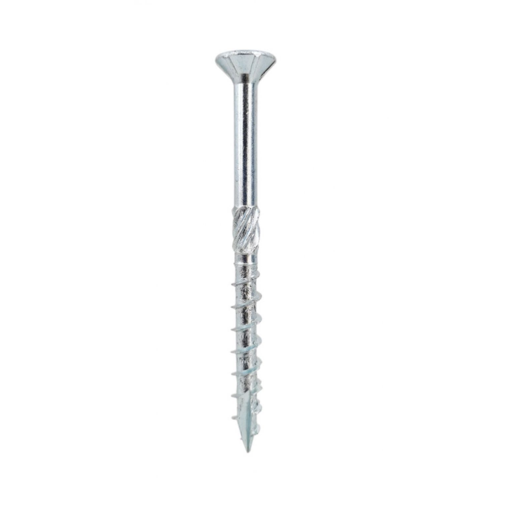 Surub cu cap inecat, otel zincat alb, 6 x 140 mm