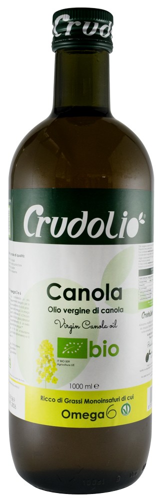 Ulei din seminte de rapita bio extravirgin, 1000ml Crudolio
