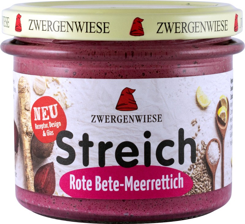 Crema tartinabila bio vegetala cu sfecla rosie si hrean, 180g Zwergenwiese