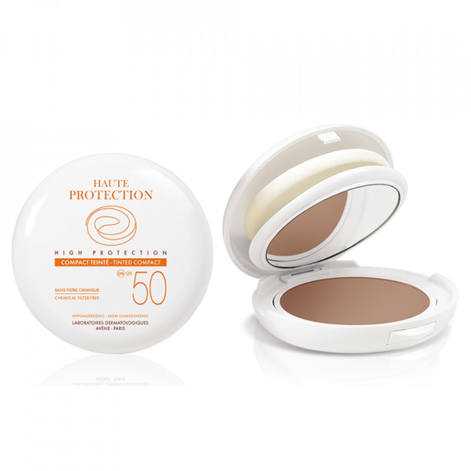 Crema nuantatoare cu protectie solara Avene Compact SPF 50 (Concentratie: Crema, Gramaj: 10 g, Nuanta fond de ten: 035 Beige Dore)