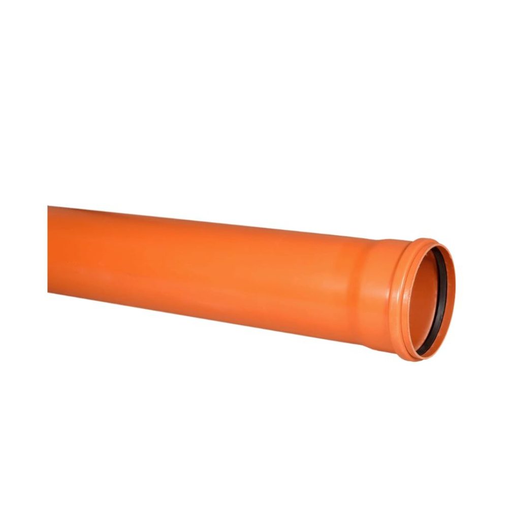 Teava PVC SN2 Valrom, canalizare exterioara, cu mufa si garnitura, diametru 200 mm, 6 m