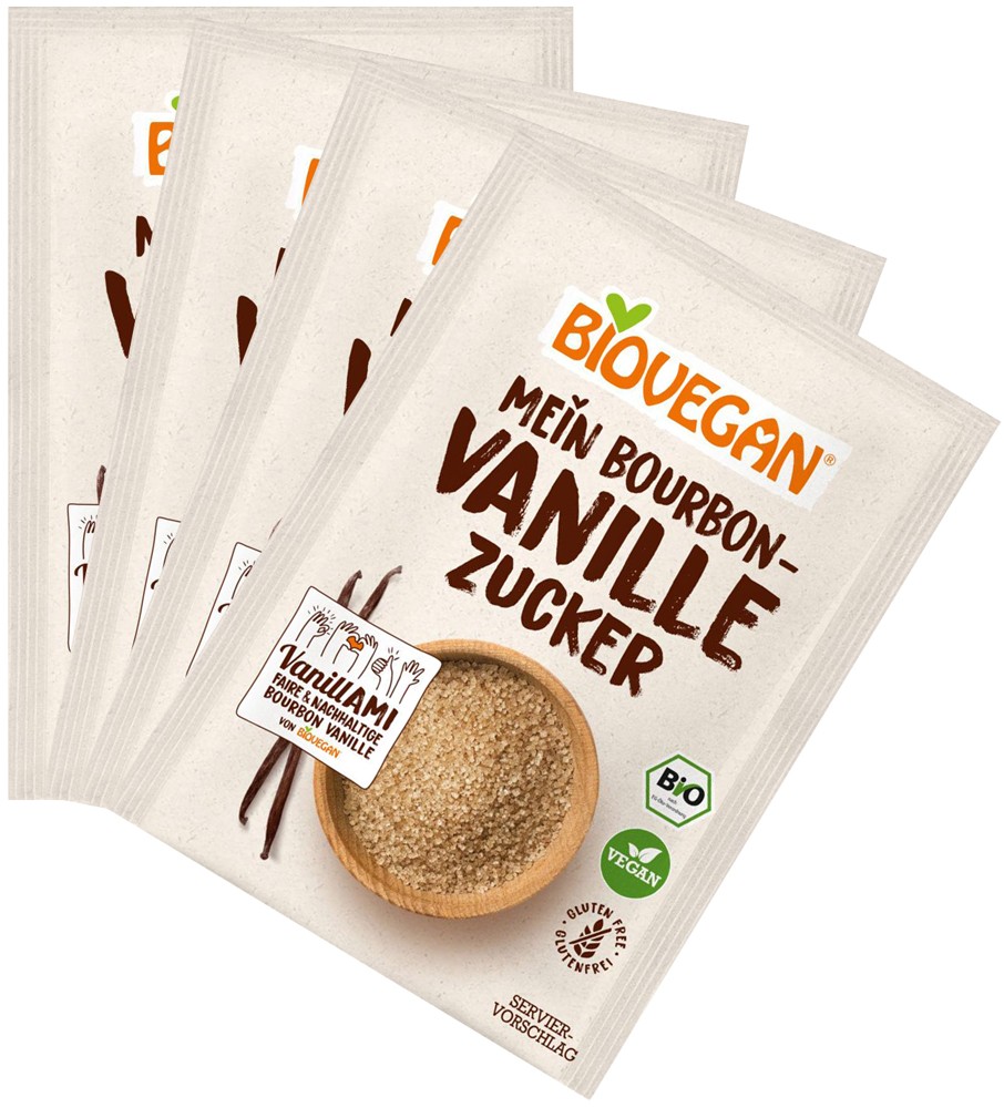 Zahar vanilat bio, 4x8g Biovegan