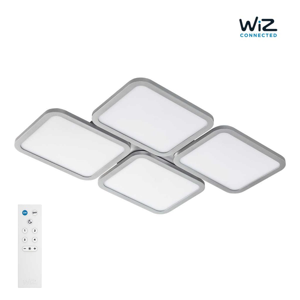 Plafoniera 4 x LED Globo Reev, functie WIZ WI-FI integrata, 30 W