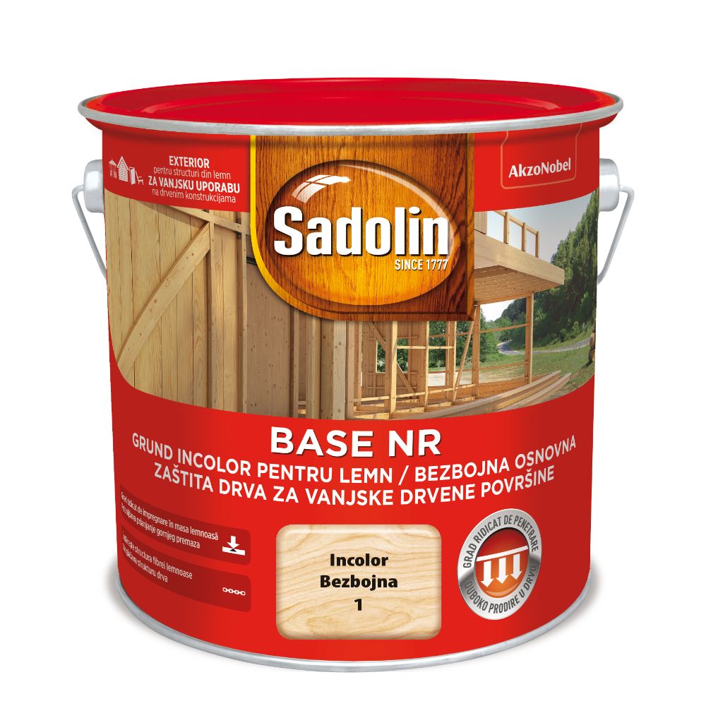 Grund pentru lemn, Sadolin Base NR, incolor, 5 l