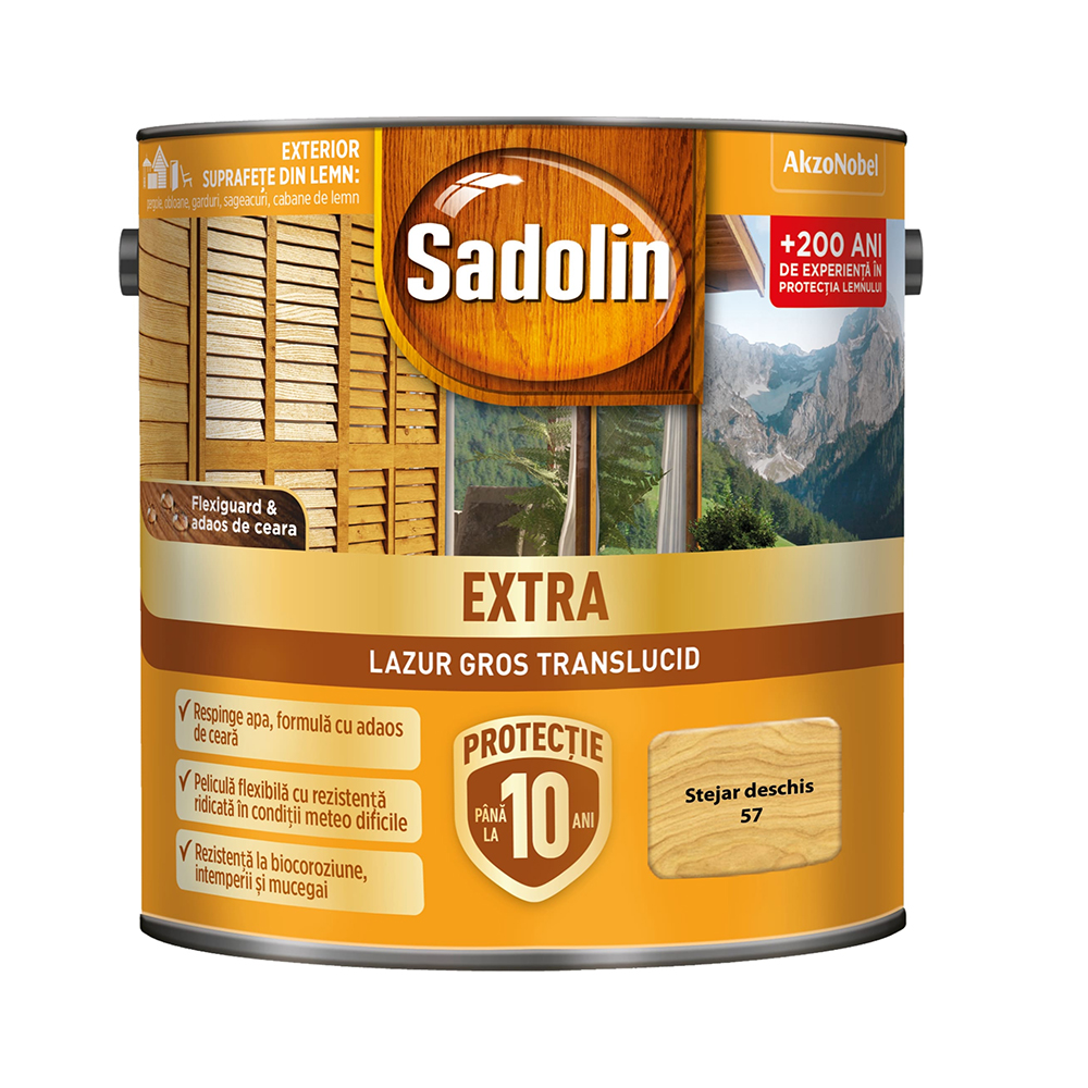 Lazura pentru lemn, Sadolin Extra, stejar deschis, exterior, 2.5 l