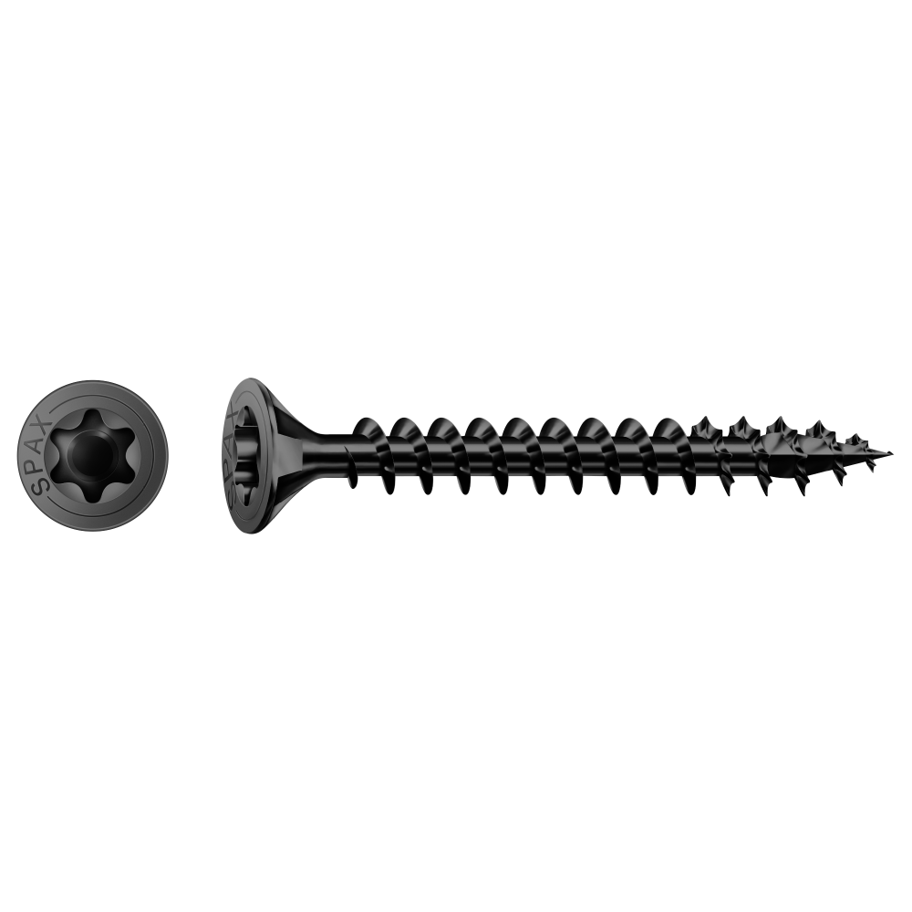 Surub pentru lemn Spax T-STAR Plus, cu cap inecat, otel, Ø 4 mm, L 60 mm