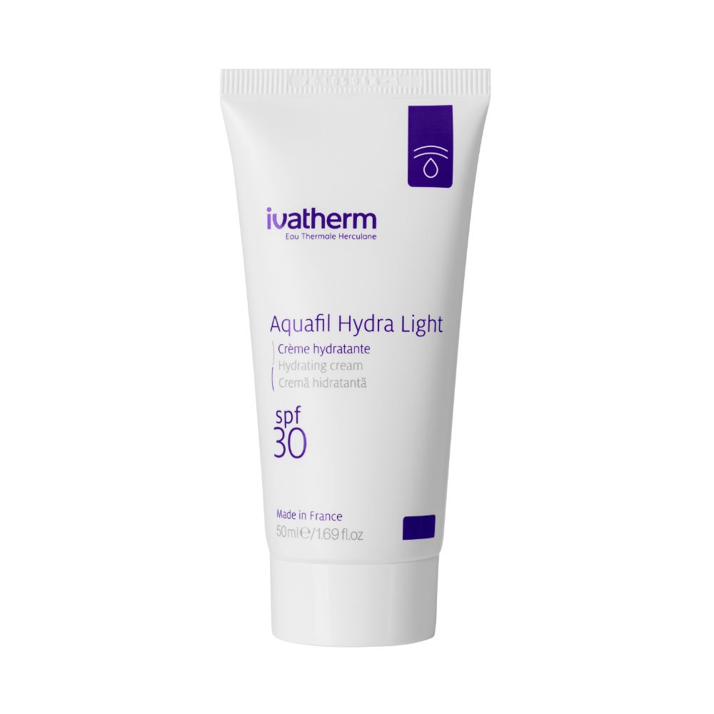 Crema hidratanta pentru fata cu SPF 30 Aquafil Hydra Light, Ivatherm (Concentratie: Crema, Gramaj: 50 ml)