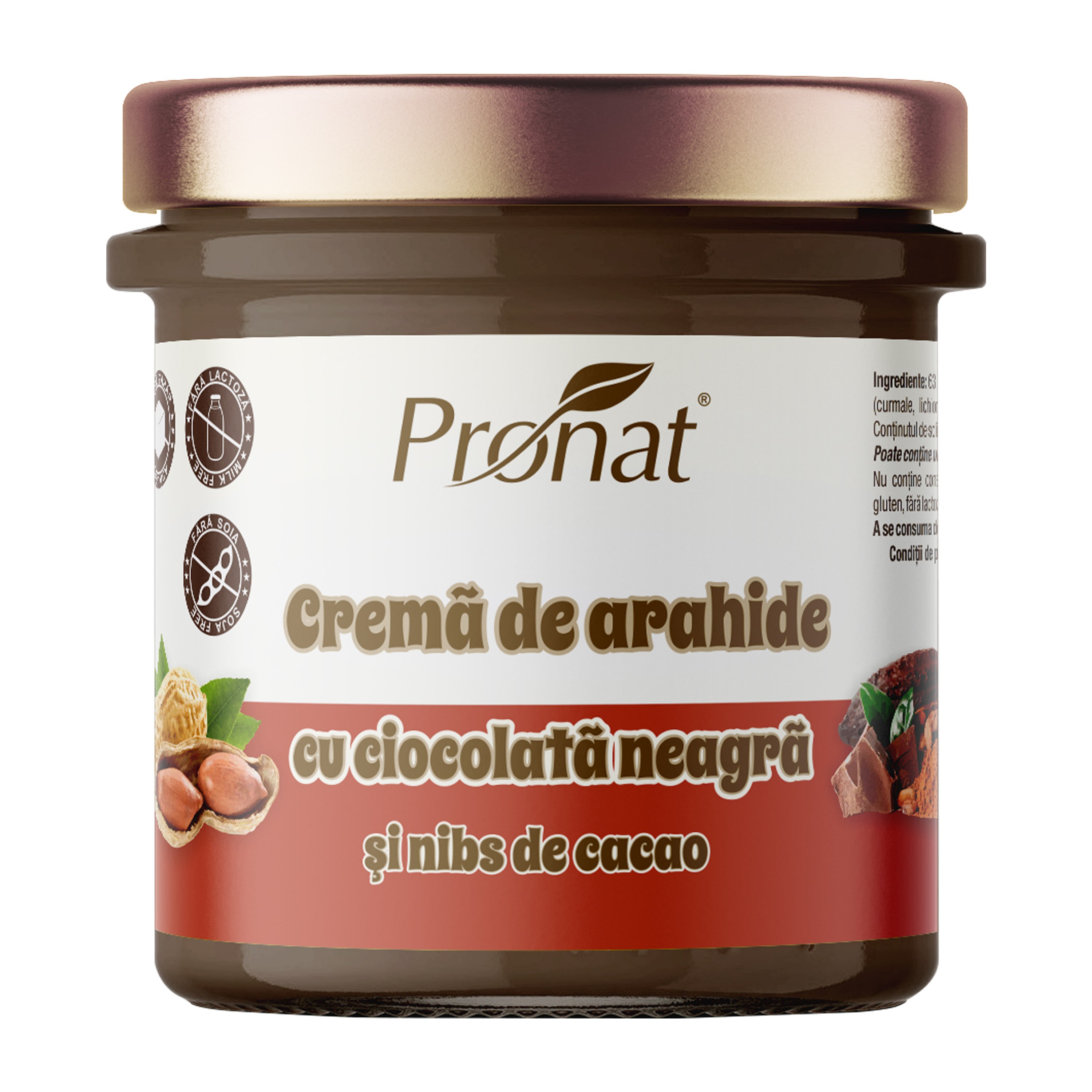 Crema de arahide cu cacao si nibs de cacao, 300g Esential