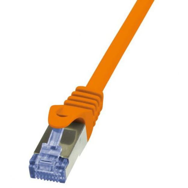 Cablu S/FTP PrimeLine Patchcord Cat 6A 10G PIMF 0.25 m Portocaliu