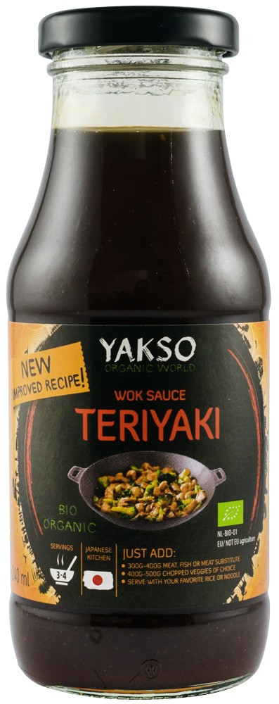 Sos bio pentru wok Teriyaki, 240ml Yakso