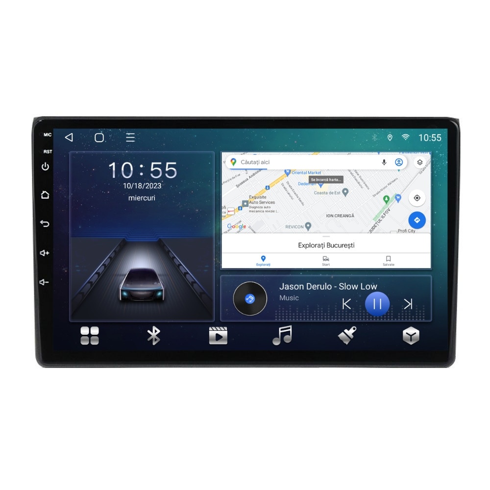 Navigatie dedicata cu Android Seat Exeo 2009 - 2013, 2GB RAM, Radio GPS Dual Zone, Display HD QLED 9" Touchscreen, Internet Wi-Fi si slot SIM 4G, Bluetooth, MirrorLink, USB