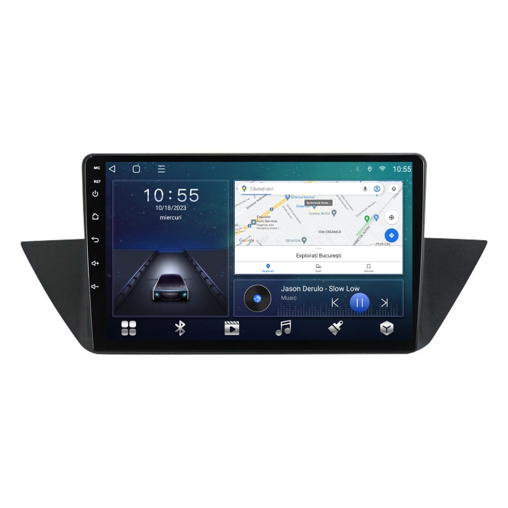 Navigatie dedicata cu Android BMW X1 (E84) 2009 - 2015, 2GB RAM, Radio GPS Dual Zone, Display HD QLED 10" Touchscreen, Internet Wi-Fi si slot SIM 4G, Bluetooth, MirrorLink, USB
