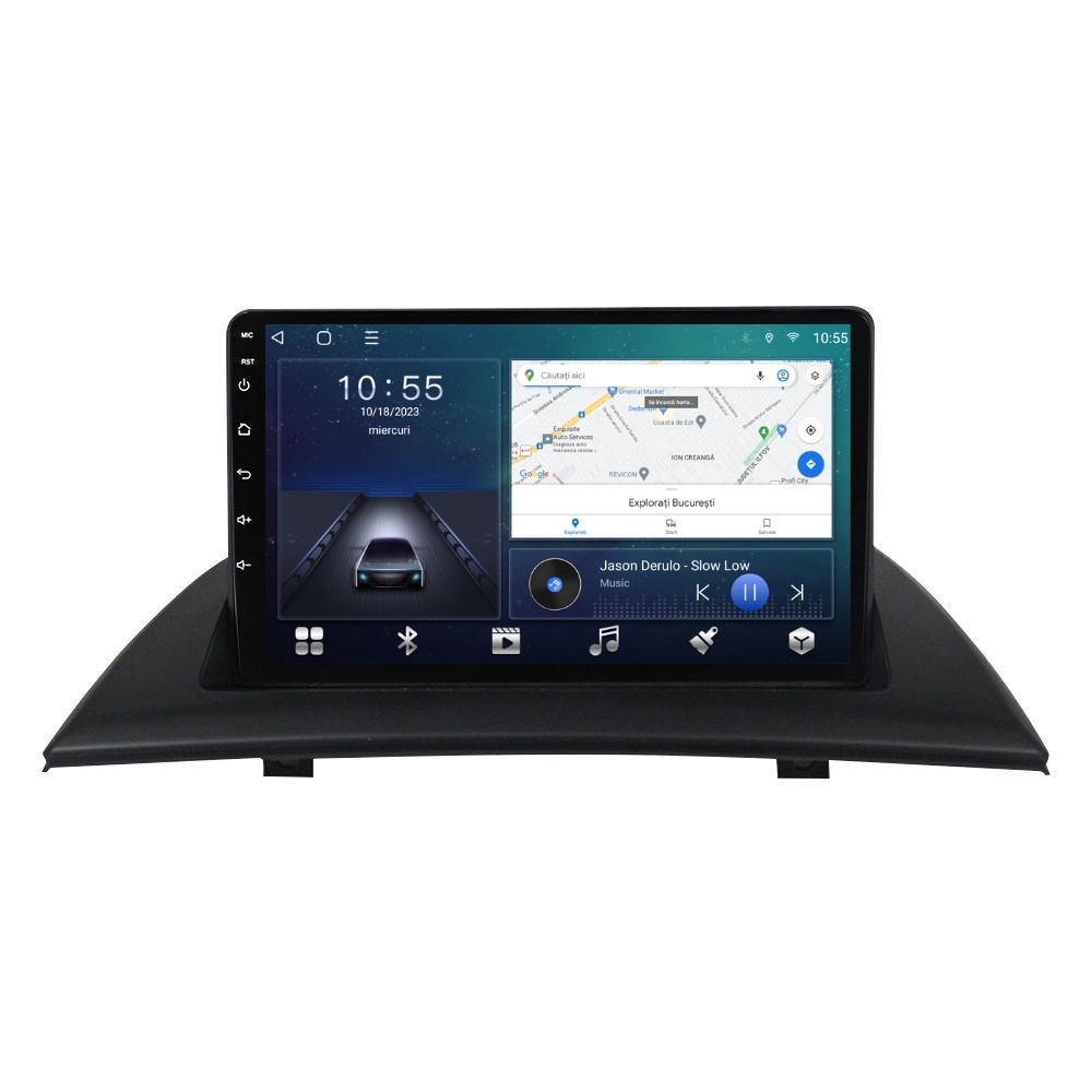 Navigatie dedicata cu Android BMW X3 (E83) 2003 - 2011, 2GB RAM, Radio GPS Dual Zone, Display HD QLED 9" Touchscreen, Internet Wi-Fi si slot SIM 4G, Bluetooth, MirrorLink, USB