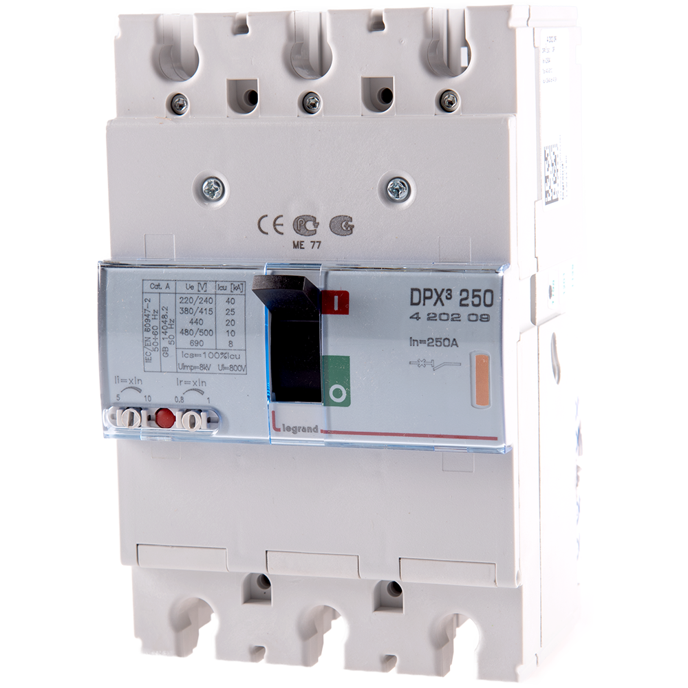 Disjunctor DPX3 25000 Legrand 420209, 3P, 250A
