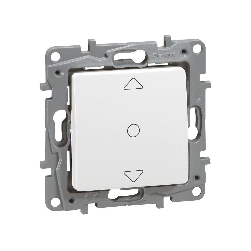 Buton storuri Niloe, Legrand 764511, 3 pozitii, 230 V, 10 A, alb