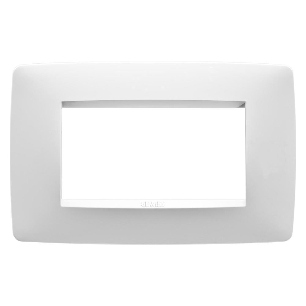 Rama decor 4 module Chorus One, Gewiss GW16104TB, alb lapte
