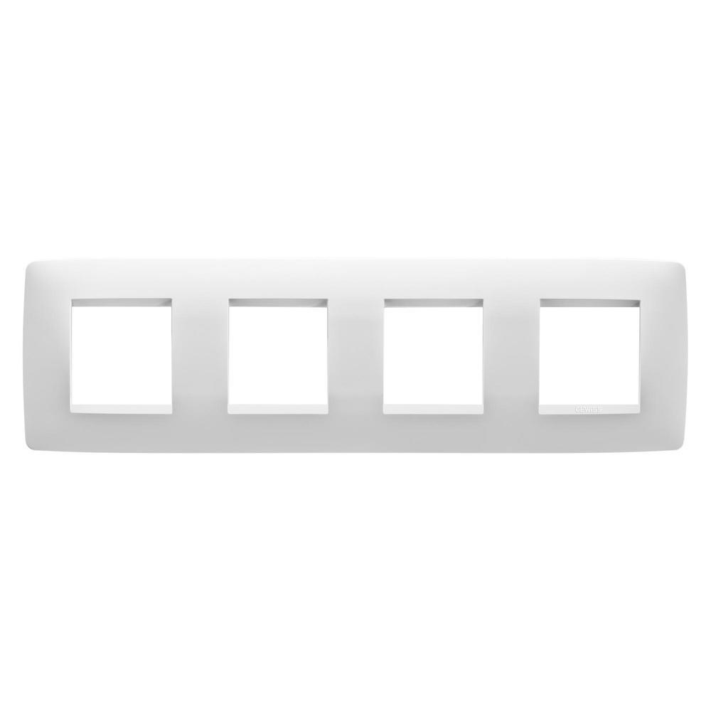 Rama decor 2 + 2 + 2 + 2 module Chorus, Gewiss GW16128TB, alb lapte