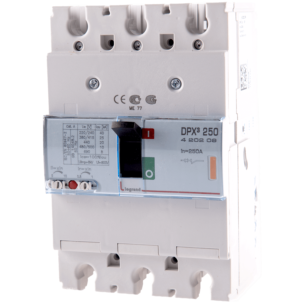 Disjunctor DPX3 25000 Legrand 420208, 3P, 200A